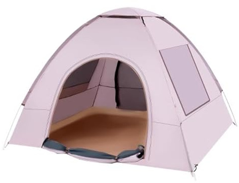 4-Jahreszeiten-Zelte für Camping, Leichtes 2-3-Personen-Campingzelt, Kuppelzelt für Kaltes Wetter, Rucksackreisen, Wandern(Pink)
