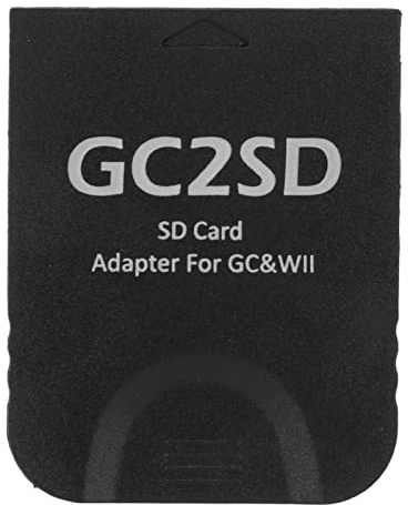 LIZEALUCKY GC2SD Card Reader Portable Game Console Micro Storage Card Adapter for GC Plug and Play (Black)