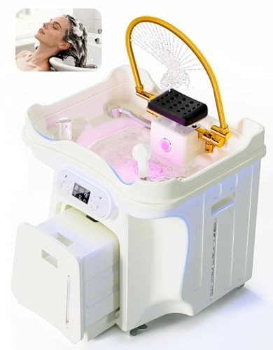 Pedou Head Spa Japonais Bac à shampoing Réservoir d'eau 60L Design Ergonomique Séparation Eau-électricité Usage Domestique Salon et Institut de beauté.