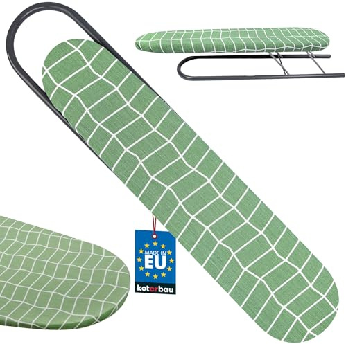 KOTARBAU® Ärmelbügelbrett, Ärmelbrett, Bügelbrett für Ärmel 50 x 11 cm | zum Bügeln von Hemden, oder Blusenärmeln Kleines Bügelbrett, Schutzhülle, Grün