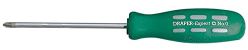 Draper 870PZB PZ Type Mechanics Screwdriver, Blue, 75 mm x Number 0