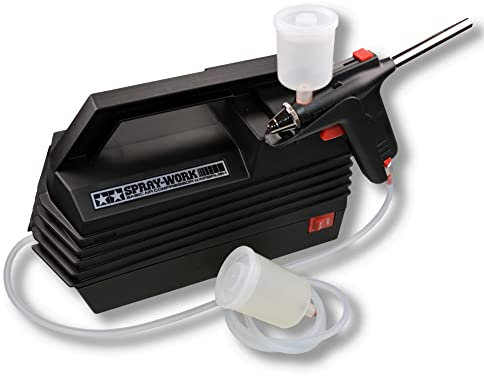 Tamiya Juego de iniciación de aerógrafo con compresor Spray Work Basic 74520 Simple Action