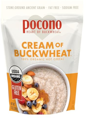 Pocono Cereal Cream Buckwheat Organic Gluten Free, 13 oz (Pack of 1) Packaging may vary