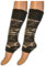 Crazy Chick Ladies Army Camouflage Leg warmers - Khaki Green Rib - One Size