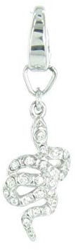 Fossil Jewelry Damen-Charm Edelstahl weiß JF00308040