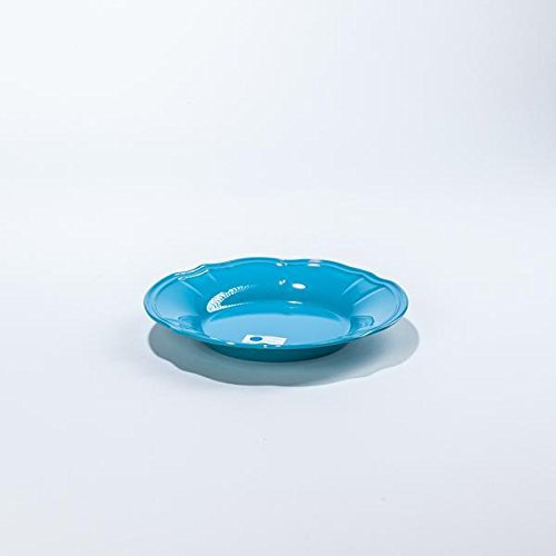 BACI Piatto fondo, in melamina, Turchese, 23 x 23 x 4 cm, 1 pezzo