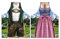 Close Up Kochschürzenset Dirndl & Lederhose / 2 Schürzen für Sie & Ihn
