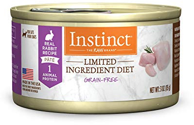 Instinct Limited Ingredient Diet, Natural Wet Cat Food, Grain Free Recipe - Real Rabbit, 3 Ounce (Pack of 24)