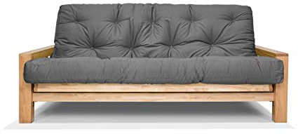 Sofabett Vienna, Futon grau, 207x100x30 cm
