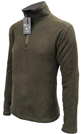 OUTLET MILITARY Maglia in Pile Mezza Zip Verde Militare TG. M