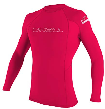 Oneill Wetsuits Kinder-Bademode mit UV-Schutz Youth Basic Skins L/S Crew Shirt, Watermelon, 14