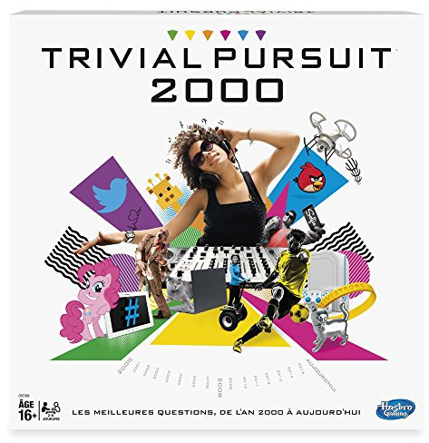 Hasbro Brettspiel, Trivial Pursuit 2000er-Ausgabe für 16 bis 99 Jahre, 6 Spieler, Fragen und Antworten, Spielerbewegung auf dem Spielbrett