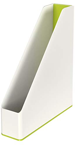 Leitz, Stehsammler, A4, Weiß/Metallic Grün, WOW, 53621064