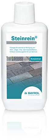 BAYROL Steinrein Konzentrat - Reinigung von Stein, Ziegel, Putz oder Holzoberflächen rund um den Pool - Säurefrei und chlorfrei - 1 L