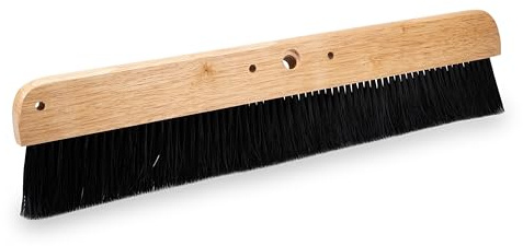 MARSHALLTOWN Wood Backed Concrete Broom, Polypropylene Bristles, 24 Inch, Non-Slip Finish, Made in USA, 830
