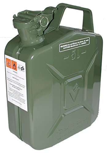 Jerrican 5L - Jerrican Métal - Verrouillage à Goupille - Traitement Intérieur Antirouille - Norme UN Transport de Matières Dangereuses
