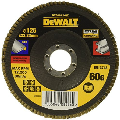 DEWALT Fächerschleifscheibe 125 mm K60 flach Typ 27