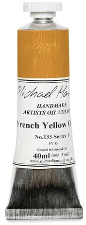 Michael Harding Artist Oil Colours, French Yellow Ochre, 40ml Tube, 13340
