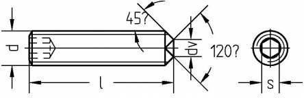 Reidl Gewindestifte mit Innensechskant und Ringschneide 6 x 35 mm DIN 916 A1 / 1.4305 blank 5 Stück