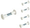 10x GedoTec Vite per mobili Copriviti Giunzioni Raccordo a vite con Guaina Acciaio/Plastica bianca con Lama piatta M6 Filettatura per 2 Rafforzare il legno - Spessore Legno 30-39 mm