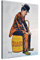 PICANOVA – Charlie Chaplin 100x75cm – Premium Leinwanddruck – Kunstdruck Auf 2cm Holz-Keilrahmen Für Schlaf- Und Wohnzimmer