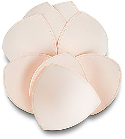 SERMICLE - Insertos para Sujetador, 4 Pares, Almohadillas Cosidas y extraíbles, para Sujetador Deportivo, Copa B/C, D y D/E Opcional. - Beige - B/C Taza