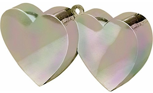 Amakando Herz Ballonbeschwerer 170 g - schimmernd - Ballongewicht Gewichte für Folienballons Party Luftballons Heliumballons Hochzeit Luftballon Gewicht