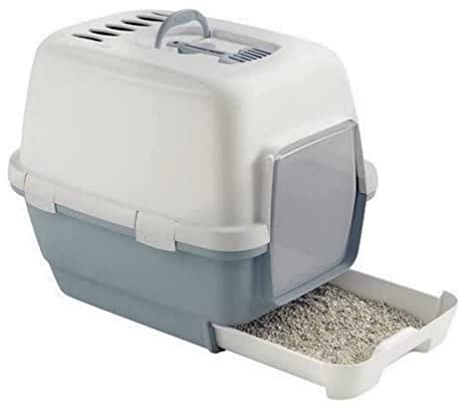 Stefanplast Cathy Clever & Smart 98708 - Bandeja Sanitaria para Gatos, 58 x 45 x 48 cm, Azul