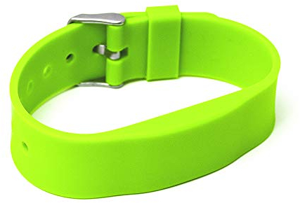Lot de 3 bracelets en silicone RFID SILA09a MIFARE® Classic 1K 13,56 MHz (vert fluo)