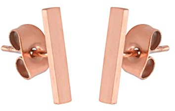 a little something® Ohrringe Ripa | Damen Ohrstecker mit 18 Karat Vergoldung (Gold & Roségold) | Inklusive nachhaltiger Geschenkverpackung mit FSC®-Zertifikat
