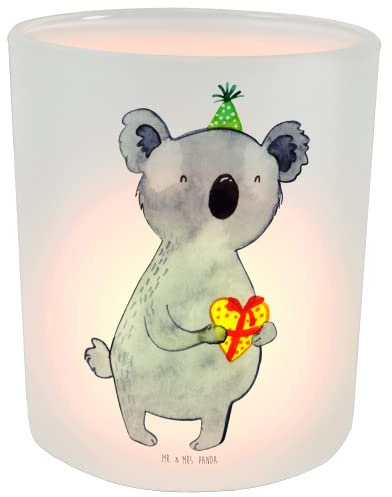 Mr. & Mrs. Panda Windlicht Koala Geschenk - Windlicht Glas, Koalabär, Party, Kerzenglas, Windlicht Zur Hochzeit, Windlicht Dekorieren, Geburtstag,