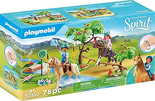 PLAYMOBIL 70330 DreamWorks Spirit Herausforderung am Fluss mit PRU und Chica Linda, Ab 4 Jahren
