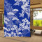 LIGICKY Noren Türvorhänge im japanischen Stil, Dicke Baumwolle, Leinen, lang, Bedruckt, Wandbehang, Wandteppiche für Heimdekoration, 85,1 x 119,9 cm, Blau (Chrysantheme)