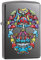 ZIPPO – Totenkopf Design, Color Image, Black Ice – Sturmfeuerzeug, nachfüllbar, in hochwertiger Geschenkbox