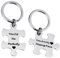 Uloveido You Fit Me Perfectly Valentine's Day His and Hers Puzzle Piece Keychain Set, Stainless Steel Couples Keyring Y656