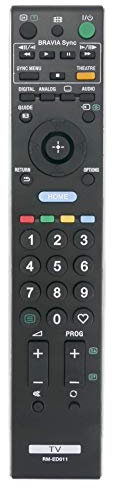 VINABTY RM-ED011 Mando a Distancia para Sony KDL-40W47xx KDL-52W4730 KDL-46W4730 KDL-46W4720 KDL-52W4710 KDL-46W4710 KDL-52W4500 KDL-40W4500 KDL-52W40xx KDL-52W4000 KDL-46W4000 KDL-52W42xx KDL-52W4230