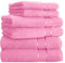 Mixibaby Handtuch 6er Set 2X Duschtuch 2X Handtuch 2X Gästetuch 100% Baumwolle Frottee, Farbe:Altrosa