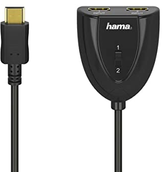 Hama | Conmutador HDMI (2 entradas a 1 salida, compatible con HDCP, 60 Hz) Begri