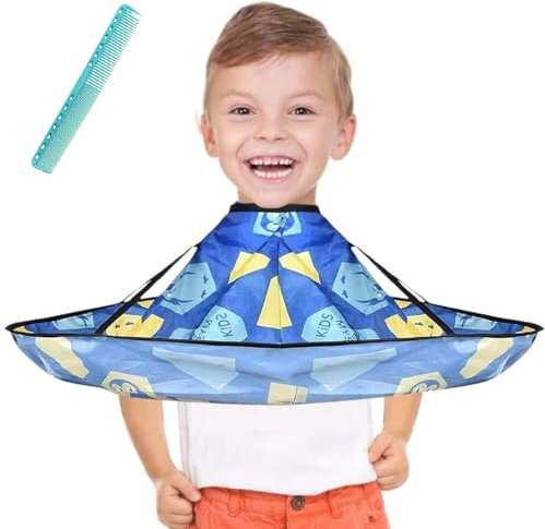 GUSTO Friseursalon Haarschneideumhang Friseursalon Cape für Haarschnitt Friseur Schürze Tuch Werkzeug mit Friseur Nackenpinsel (Color 3)