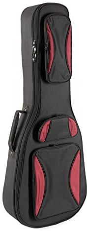 Fame Gigbag 4/4 Konzertgitarre, Dicke Polsterung, Halsstütze, 3 Zubehörfächer, Rucksackgarnitur, Wetterfest, Solide Reißverschlüsse, Gepolsterter Tragegriff, 2,29 kg