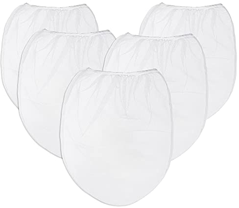 sourcing map 250 Micron Paint Screen Bag Fine Mesh Strainer with Elastic Opening for 5 Gallon Buckets 5Pcs