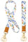 Schlüsselband für das Handgelenk Schlüsselband Lanyard Umhängeband 2 Stücke mit 4 Schlüsselbund Für Ausweishalter, Handy, Schlüssel, Geldbörsen(White)