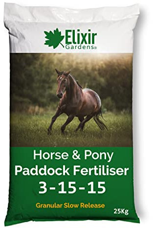 Horse & Pony Paddock Lawn Grass Turf Fertiliser Granular Slow Release | Treats 500sqm, Made for British Climate | 25kg bag