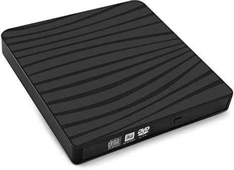 USB C/USB3.0 Dual Ports Portatile CD DVD ROM Unità Ottica CD DVD +/-RW Burner, Unità CD/DVD Esterna per Laptop PC