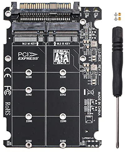 WANGCL M.2 zu U.2 Konverter Dual Protokoll Unterstützung NVME und NGFF für Festplattenkonvertierung