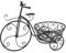 Gartendeko Blumenständer Fahrrad zum Bepflanzen Metall in braun Vintage (11146)