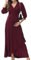 KOJOOIN Robe de grossesse pour femme - Col en V - Manches courtes - Robe de grossesse avec volants - Robe florale (emballage réutilisable), Fleurs bordeaux, XL