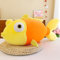 OUKEYI Gelber Goldfisch, Plüschtier, weich, niedlich, Plüschkissen für Kinder, 35,1 cm