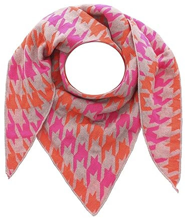 Zwillingsherz Dreieckstuch Stola Schal mit Kaschmir und Wolle für Damen - Hochwertiges Cashmere Halstuch Hahnentritt Muster - Damenschal Herbst Winter