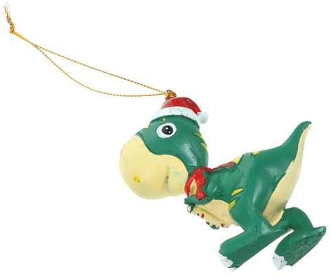 PRETYZOOM Festivalschmuck Dinosaurier-weihnachtsdekorationen Lustige Dino-Ornamente Festschmuck Festdekoration Christbaumschmuck Zum Aufhängen Dinosaurier Mit Requisiten Harz Weihnachtsbaum